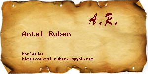 Antal Ruben névjegykártya