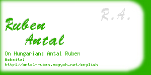 ruben antal business card